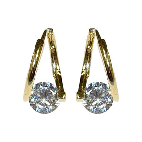 Boucle d'oreille Anneau Doré Point de Lumière